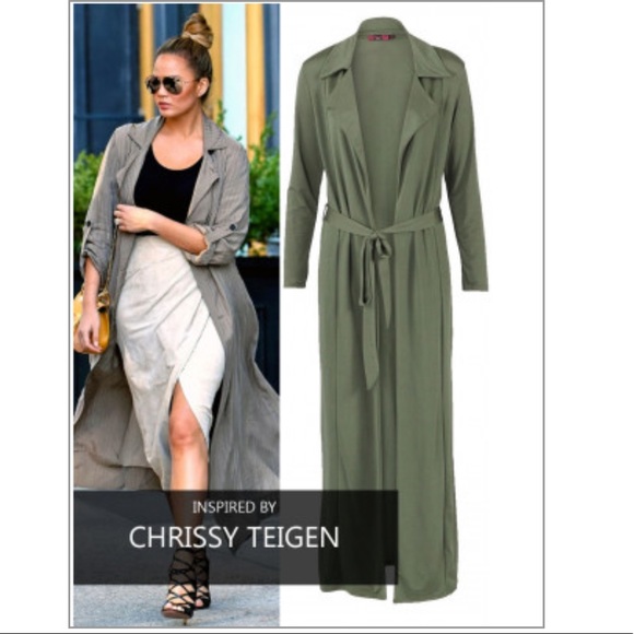 SALE!! Slinky Maxi Duster Jacket - Picture 2 of 6